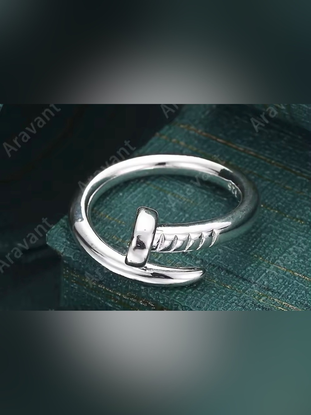 Italian Luxury Jewelry 925 Sterling Silver Statement Ring One Size Adjustable